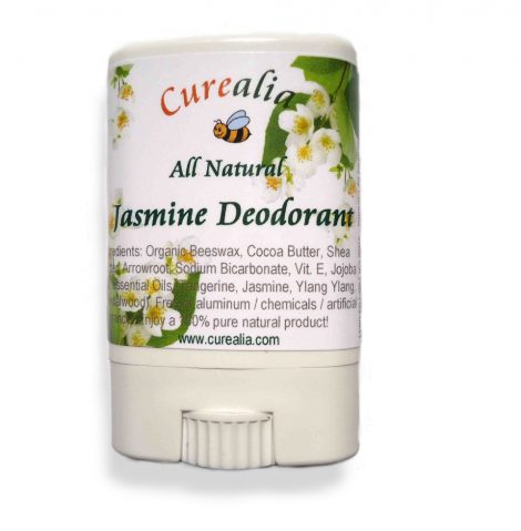 natural deodorant no aluminum, jasmine deodorant all natural, curealia natural remedies