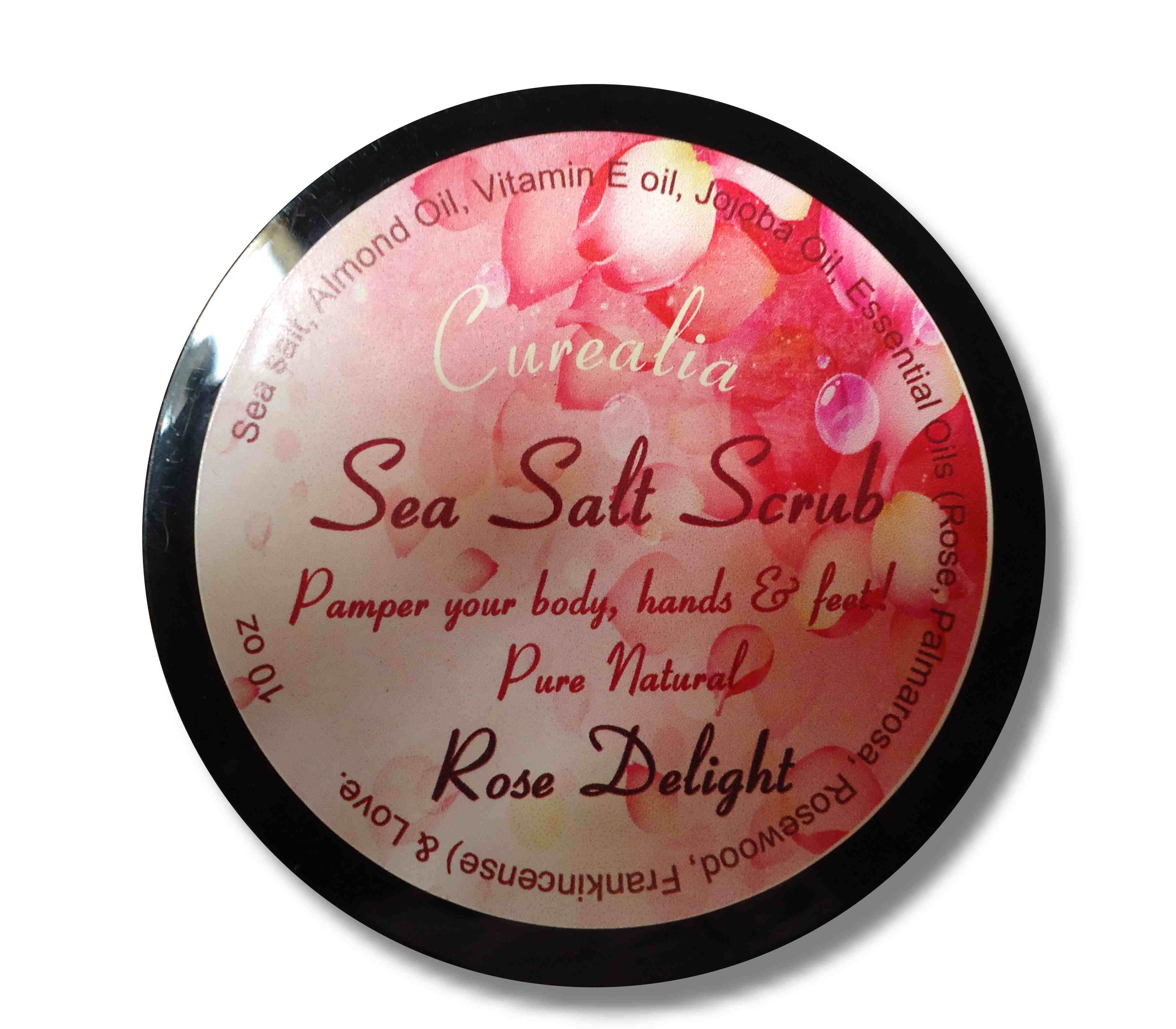 Rose Delight Sea Salt Scrub Curealia